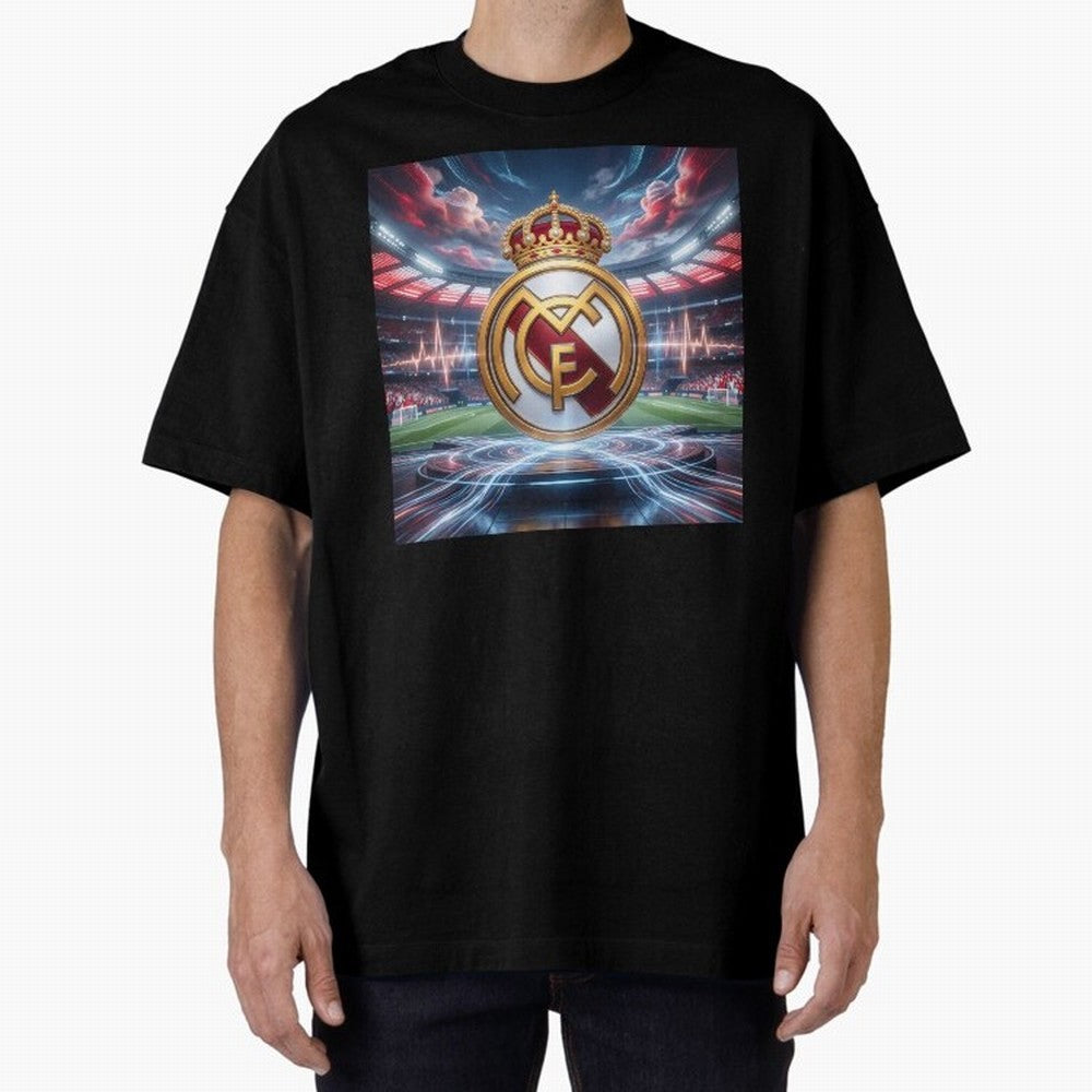 Los Campeones del Bernab¨¦u Oversized T-Shirt Enjoy the Biggest Football Party of FIFA World Cup 2026 USA Canada Mexico for Fans of Messi and Argentina and Brazil, Bringing Sports Nostalgia, International Competition, Famous Players and