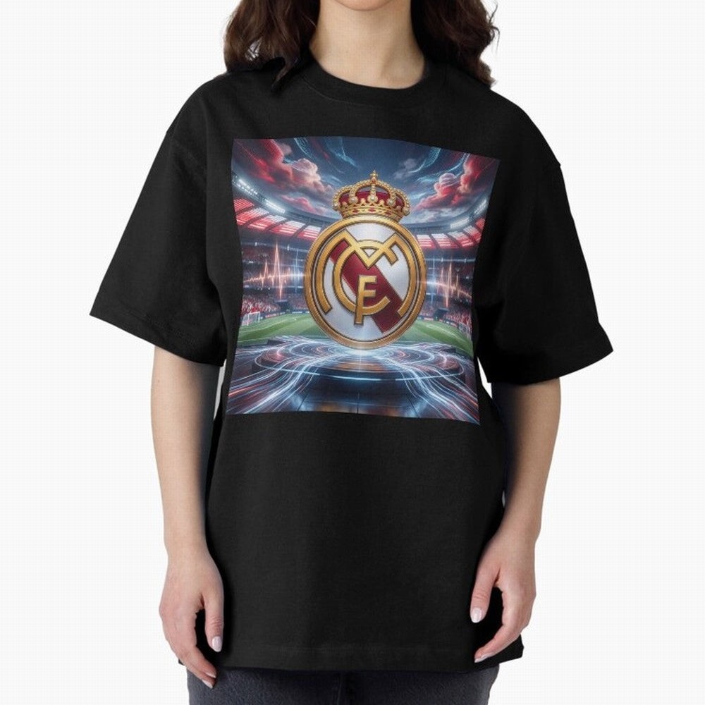Los Campeones del Bernab¨¦u Oversized T-Shirt Enjoy the Biggest Football Party of FIFA World Cup 2026 USA Canada Mexico for Fans of Messi and Argentina and Brazil, Bringing Sports Nostalgia, International Competition, Famous Players and