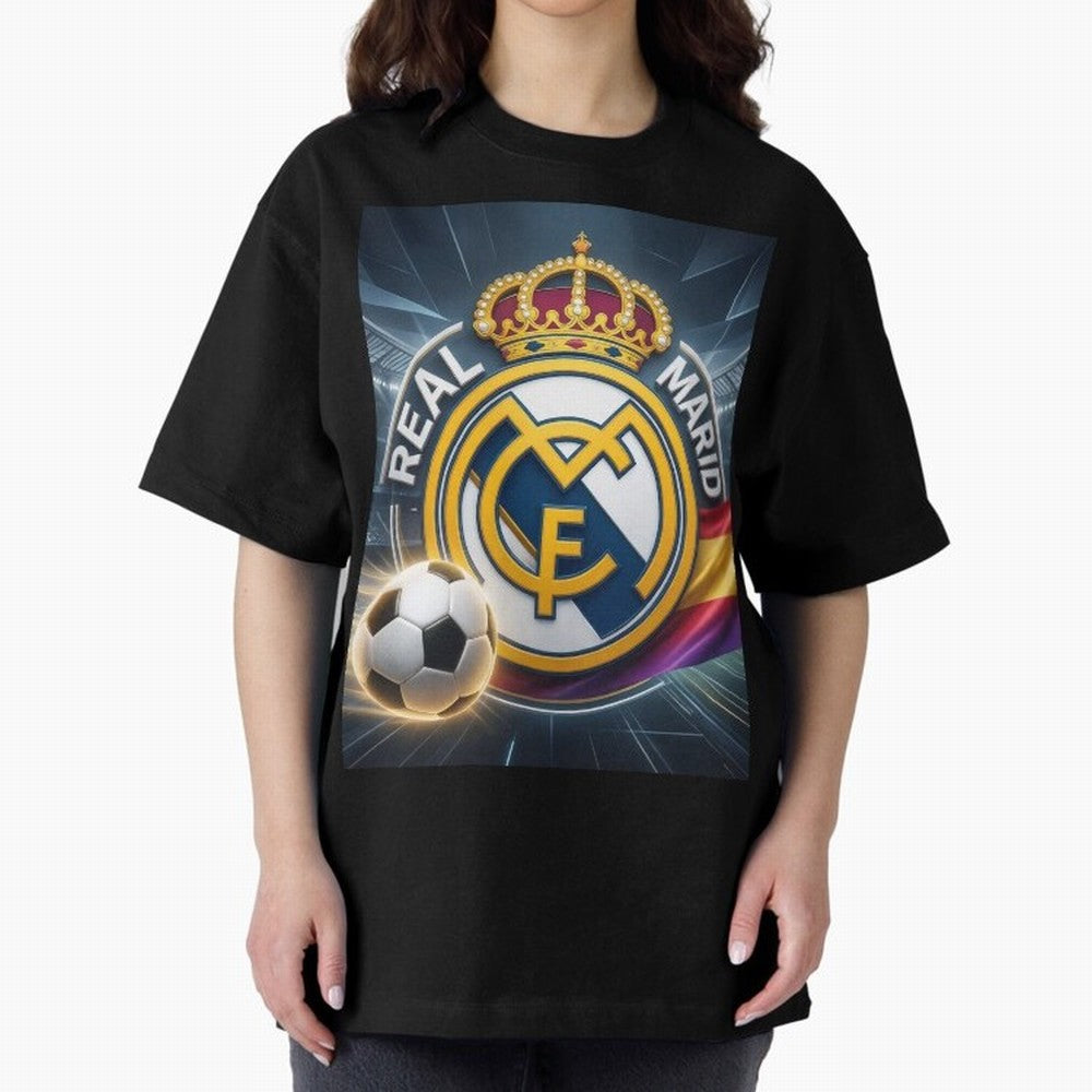 Pelot¨®n Real Madrid Oversized T-Shirt Support Iconic Players in FIFA World Cup 2026 for Fans of Cristiano Ronaldo and England and Germany, Bringing Global Supporter Spirit, Legendary Goals, National Colors and Tournament Celebration; Made for