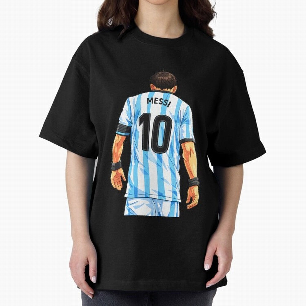 Messi Argentina 10 Oversized T-Shirt Back Your Heroes with Match Day Hype around FIFA World Cup 2026 Group Stage, Messi, CR7 and Mbappe, Brazil, Supporter Pride, Iconic Celebrations, Legendary Names and Global Match Day Energy; Perfect for