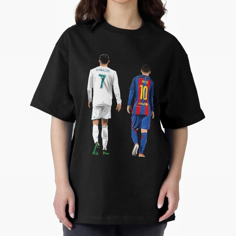 Cristiano Ronaldo And Messi Oversized T-Shirt Follow the Final Road of Match Day Hype around FIFA World Cup 2026, Cristiano Ronaldo, Haaland and CR7, Netherlands, Sports Nostalgia, International Competition, Famous Players and Unforgettable