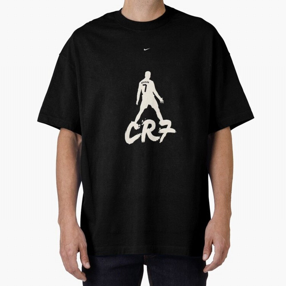 Cristiano Ronaldo CR7 Minimalist Silhouette Football Art Oversized T-Shirt Fuel the FIFA World Cup 2026 USA Canada Mexico Journey through Messi Highlights, Brazil, Portugal and Argentina Pride, Soccer Culture, Superstar Moments, National Team