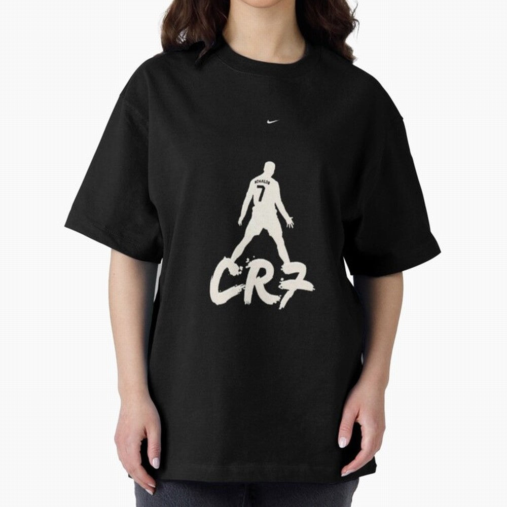 Cristiano Ronaldo CR7 Minimalist Silhouette Football Art Oversized T-Shirt Fuel the FIFA World Cup 2026 USA Canada Mexico Journey through Messi Highlights, Brazil, Portugal and Argentina Pride, Soccer Culture, Superstar Moments, National Team