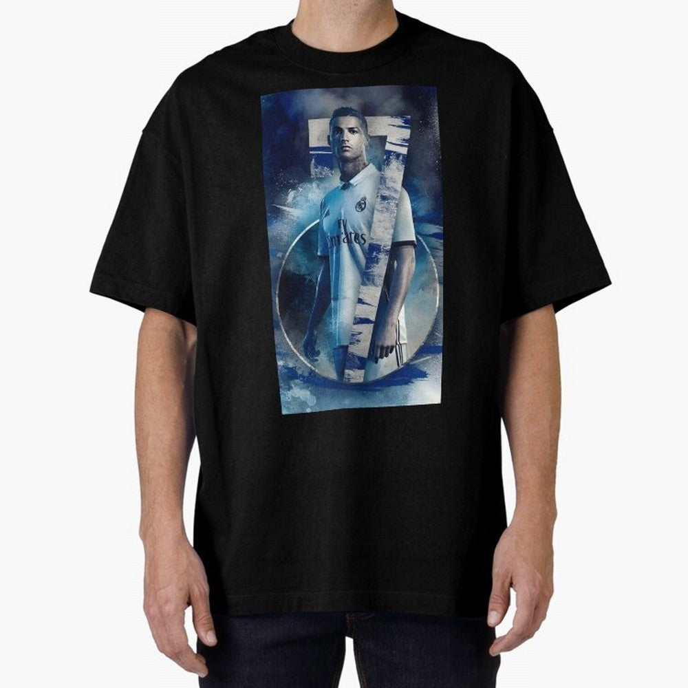 Cr7 art design wallpaper Oversized T-Shirt Celebrate Classic Football Spirit in FIFA World Cup 2026 Group Stage Spirit, Featuring England, Haaland, Tournament Hype, Historic Matchups, Family Viewing Parties and Global Sports Pride; Ideal for