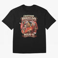 Cristiano Ronaldo Manchester United Oversized T-Shirt Carry the Dream of FIFA World Cup 2026 for Fans of Messi and France and Portugal, Bringing Retro Football Energy, Iconic Rivalries, Trophy Chase Drama and Stadium Atmosphere; Great for