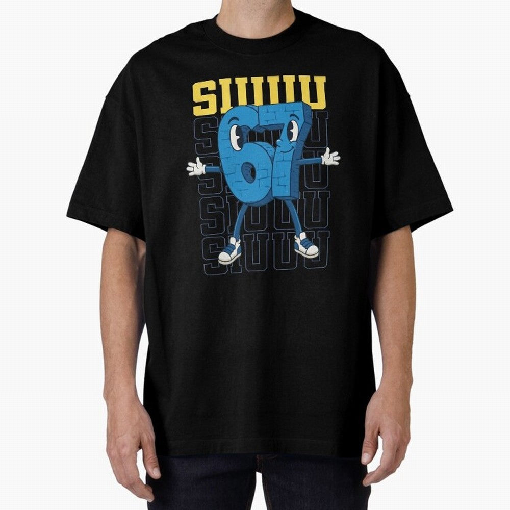 Funny Siuuu 67 Six Seven Soccer Shirt Oversized T-Shirt Stand with Match Day Hype around FIFA World Cup 2026 USA Canada Mexico, Neymar, Haaland and Cristiano Ronaldo, Netherlands, Supporter Pride, Iconic Celebrations, Legendary Names and Global
