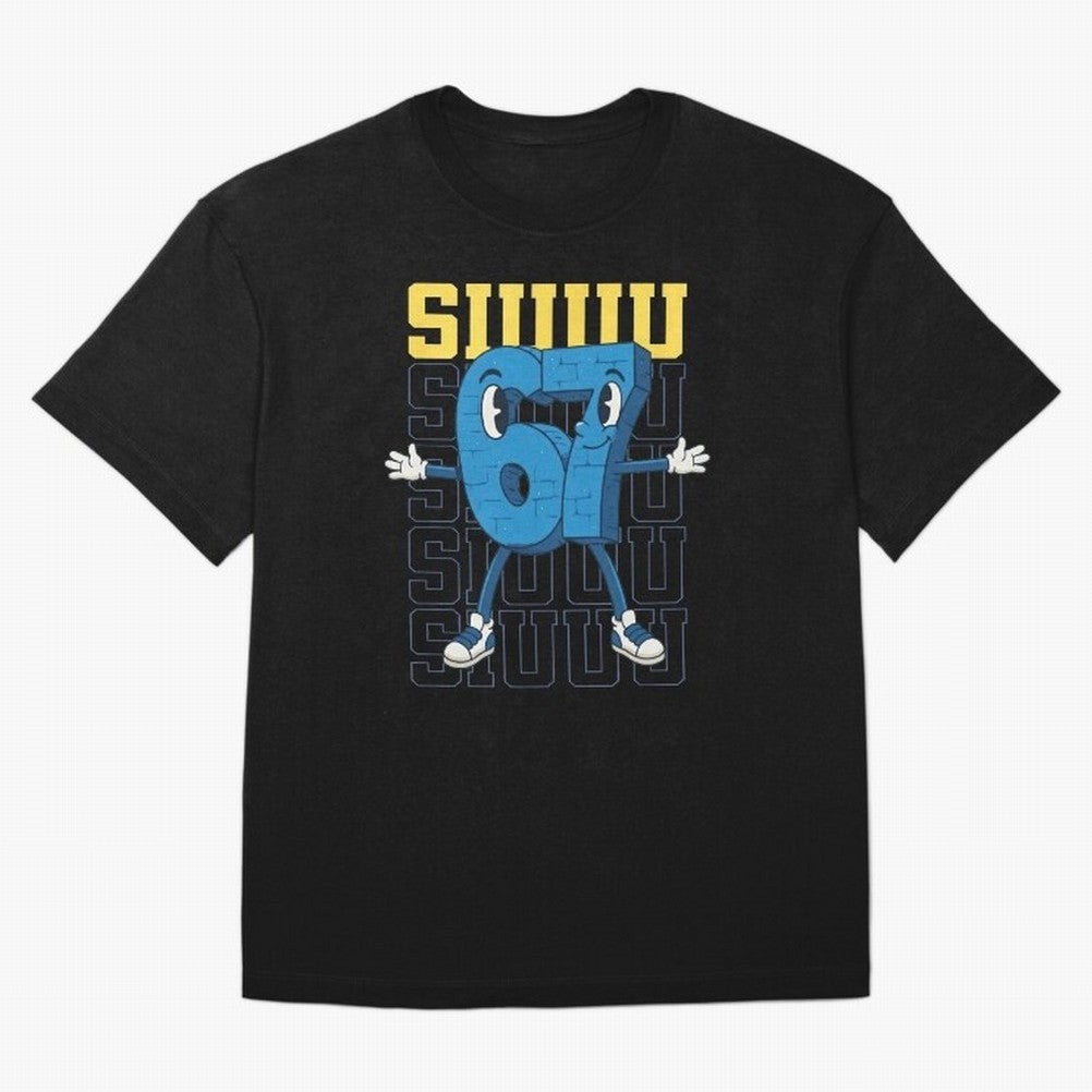 Funny Siuuu 67 Six Seven Soccer Shirt Oversized T-Shirt Stand with Match Day Hype around FIFA World Cup 2026 USA Canada Mexico, Neymar, Haaland and Cristiano Ronaldo, Netherlands, Supporter Pride, Iconic Celebrations, Legendary Names and Global