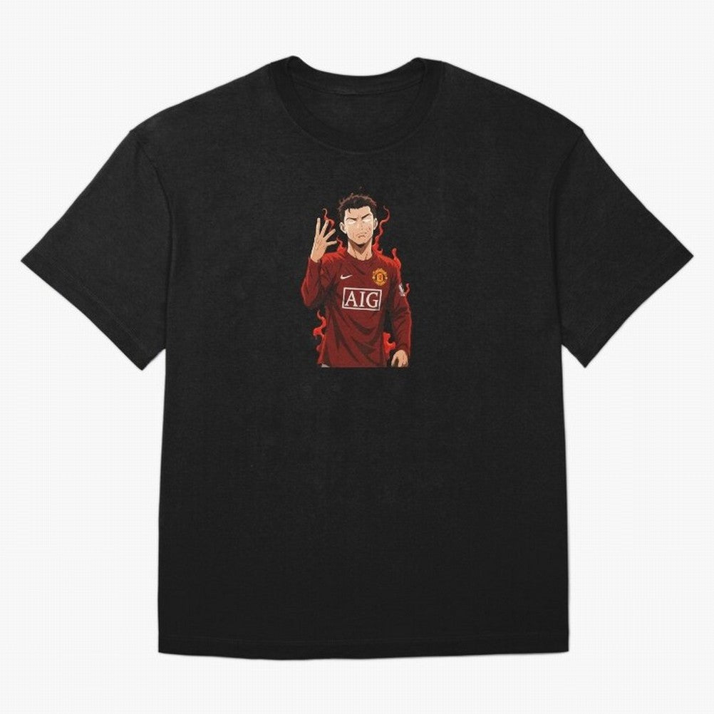 Cristiano Ronaldo Anime Art Blue Lock Inspired Football Legend Oversized T-Shirt Celebrate Global Passion for Match Day Hype around FIFA World Cup 2026 USA Canada Mexico, Haaland and Mbappe, England and Germany, Global Supporter Spirit, Legendary