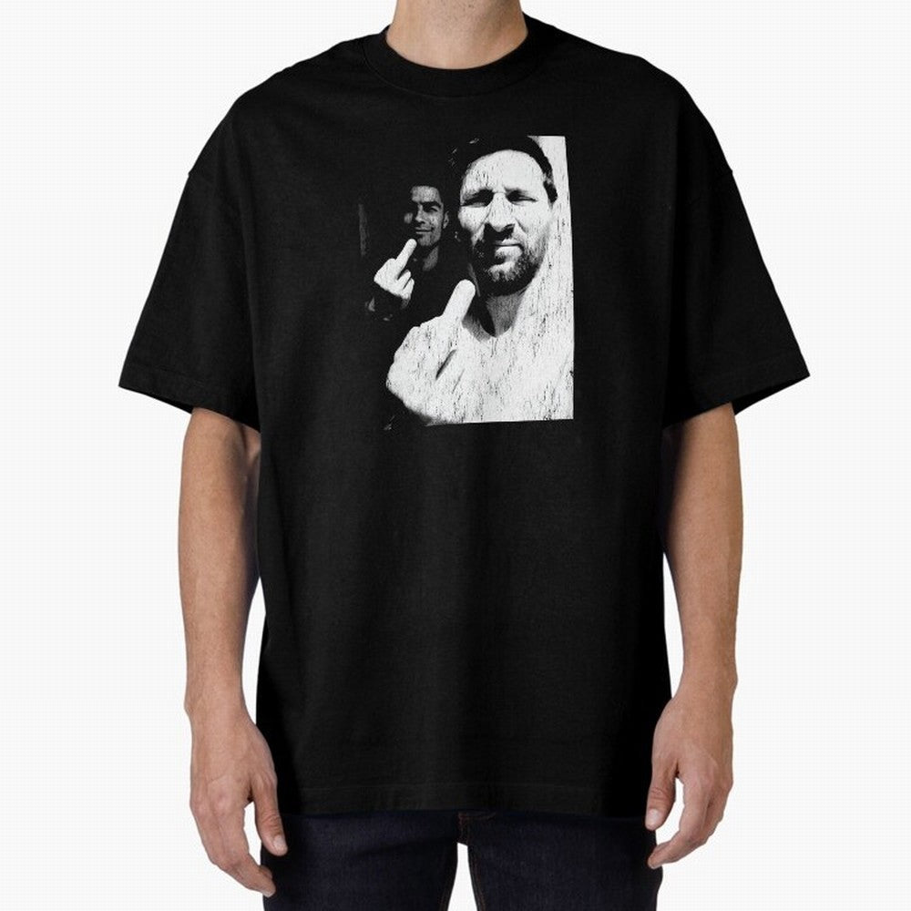 Cristiano Ronaldo & Messi Vintage Oversized T-Shirt Relive the Noise and Pride of Global Football Passion for FIFA World Cup 2026 USA Canada Mexico, Inspired by Haaland and Mbappe, Spain, Stadium Chants, National Pride, Trophy Dreams and