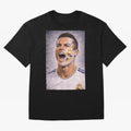 Cristiano Ronaldo ¡ª A Fan Portrait in Motion Oversized T-Shirt Celebrate Football Heritage in FIFA World Cup 2026 USA Canada Mexico for Fans of Neymar, Haaland and Cristiano Ronaldo and Brazil, Bringing Soccer Culture, Superstar Moments, National