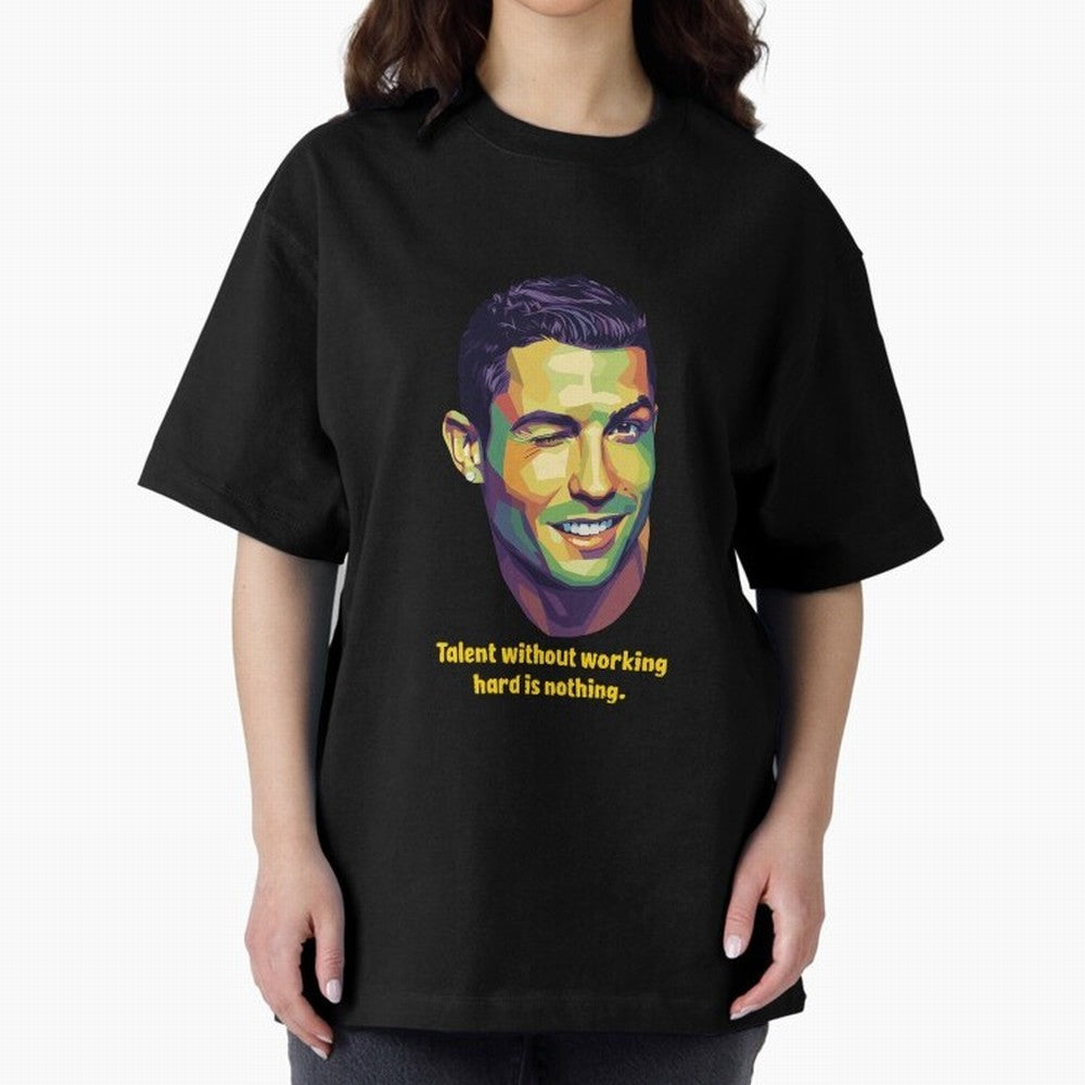 Cristiano Ronaldo Quotes Oversized T-Shirt Fuel the Hype around FIFA World Cup 2026 Spirit, Celebrating Germany, Mbappe, Football Passion, Legendary Performances, Festival Vibes and Supporter Community; Ideal for Fans Who Follow Messi, Cristiano