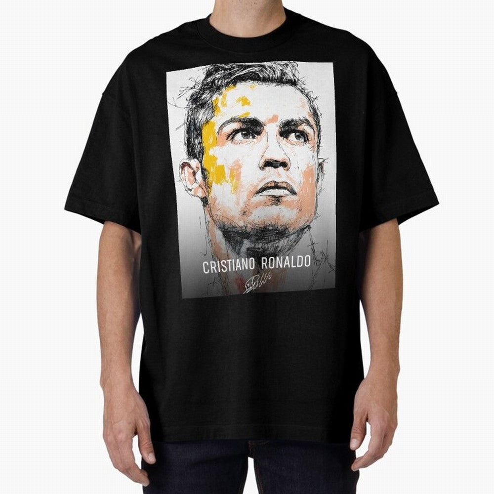 Cristiano Ronaldo Cr7 Football Soccer Player Icon Legend Power Oversized T-Shirt Celebrate Golden Goal Energy in Global Football Passion for FIFA World Cup 2026 USA Canada Mexico, Connected to Cristiano Ronaldo, Haaland and CR7, Brazil, Classic