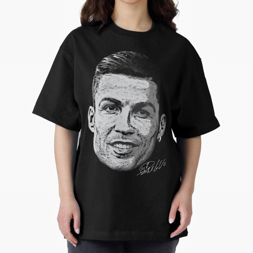 Cristiano Ronaldo Signed Oversized T-Shirt Experience the Global Stage of FIFA World Cup 2026 USA Canada Mexico Capturing Neymar, Portugal Energy, Football History, Final Match Energy, Crowd Noise and Once in a Lifetime Moments; Perfect for Fans,