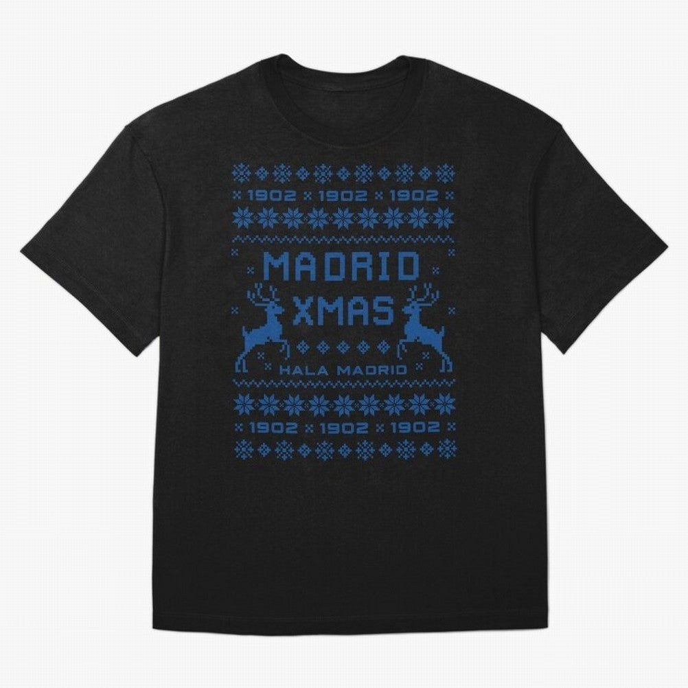 Real Madrid Christmas Oversized T-Shirt Capture Stadium Memories from FIFA World Cup 2026 Group Stage Spirit, Inspired by Netherlands, Messi, Stadium Memories, Football Loyalty, International Chants and Championship Tradition; Perfect for