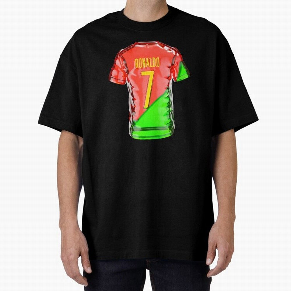 Cristiano Ronaldo Oversized T-Shirt Celebrate Global Passion for Match Day Hype around FIFA World Cup 2026 USA Canada Mexico, Messi and Cristiano Ronaldo, Brazil, Stadium Memories, Football Loyalty, International Chants and Championship Tradition;
