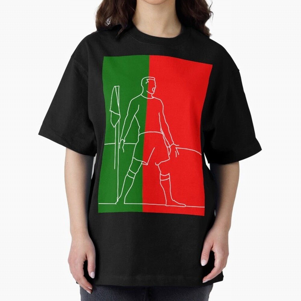 Siuuu! (color) Oversized T-Shirt Support Global Football Passion for FIFA World Cup 2026 USA Canada Mexico, Highlighting Haaland, Spain and Netherlands, Retro Football Energy, Iconic Rivalries, Trophy Chase Drama and Stadium Atmosphere; Made for