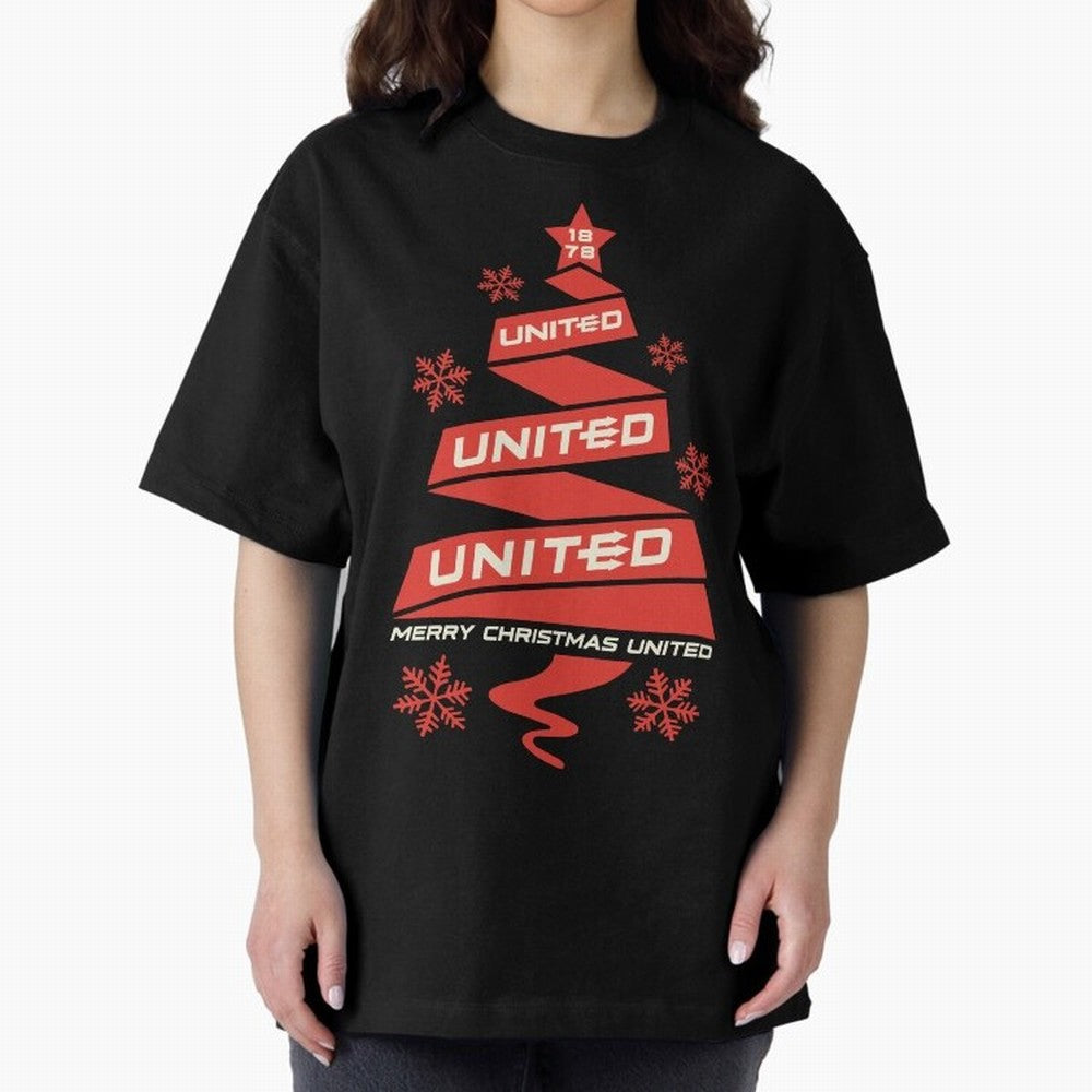 Manchester United Christmas Oversized T-Shirt Bring Global Tournament Vibes to FIFA World Cup 2026 Group Stage for Fans of Neymar, Haaland and Cristiano Ronaldo and Spain, Bringing Global Supporter Spirit, Legendary Goals, National Colors and