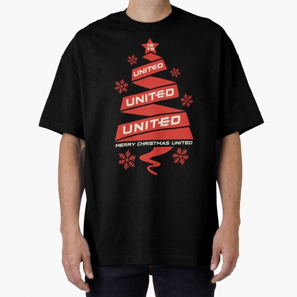 Manchester United Christmas Oversized T-Shirt Bring Global Tournament Vibes to FIFA World Cup 2026 Group Stage for Fans of Neymar, Haaland and Cristiano Ronaldo and Spain, Bringing Global Supporter Spirit, Legendary Goals, National Colors and