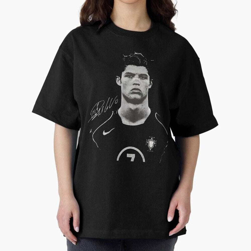 Cristiano Ronaldo Vintage Bootleg Oversized T-Shirt Live for the Drama of FIFA World Cup 2026 Group Stage Spirit, Made for England and Germany, Cristiano Ronaldo, Haaland and CR7, Global Supporter Spirit, Legendary Goals, National Colors and
