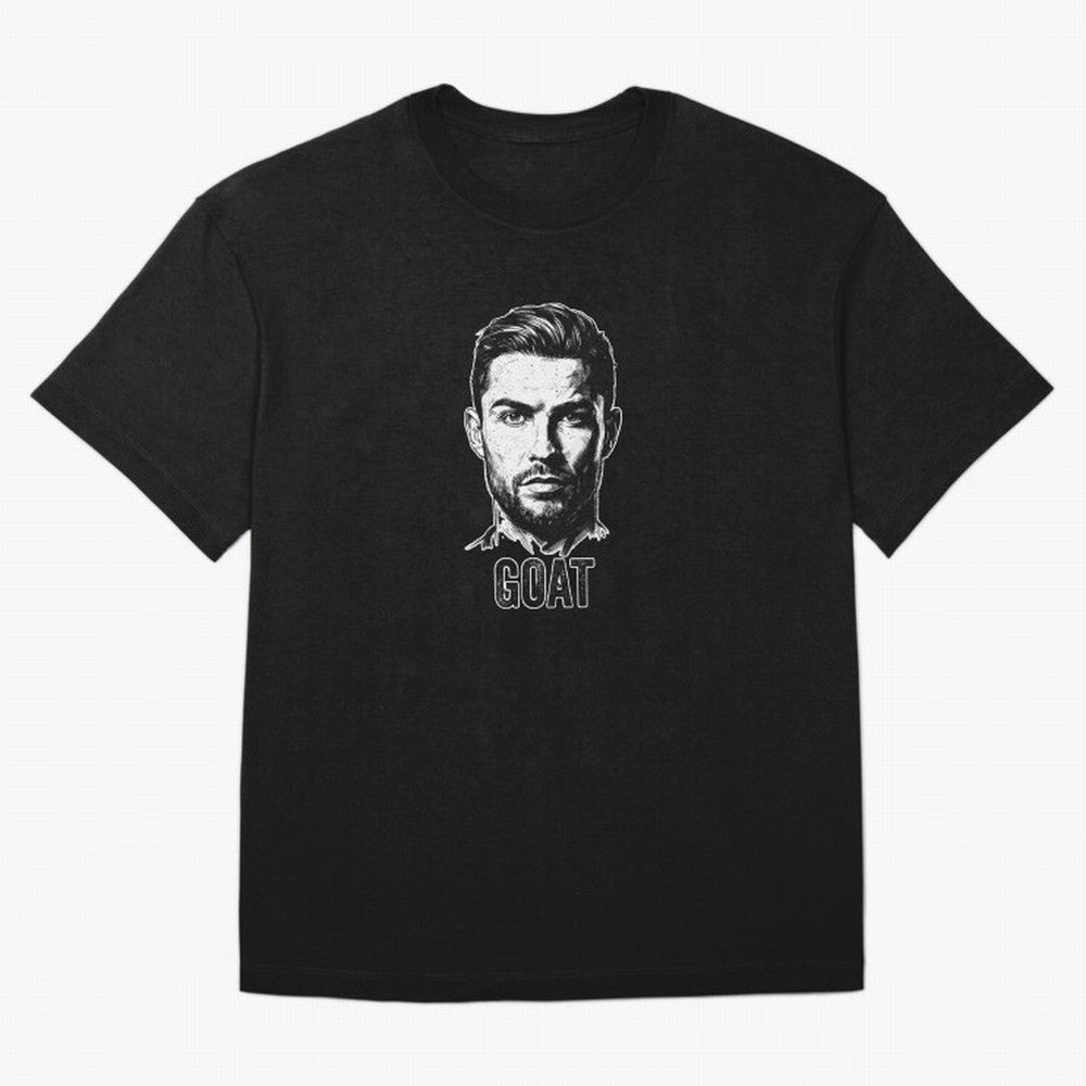 The G.O.A.T. ¨C Cristiano Ronaldo Legend Sketch Oversized T-Shirt Capture the FIFA World Cup 2026 Group Stage Journey through Neymar, Haaland and Cristiano Ronaldo Highlights, Portugal Pride, Stadium Chants, National Pride, Trophy Dreams and