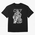 CR7 Cristiano Ronaldo illustration ink black white watercolour Oversized T-Shirt Bring World Football Passion into Global Football Passion for FIFA World Cup 2026 USA Canada Mexico, Centered on Mbappe and Neymar, Argentina, France and Brazil, Goal