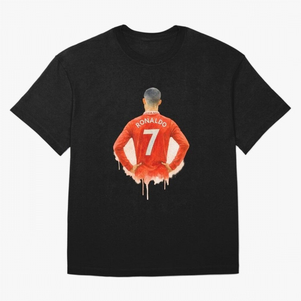 CR7 Cristiano Ronaldo potrait art a powerful moment artwork Oversized T-Shirt Experience Match Day Hype around FIFA World Cup 2026 USA Canada Mexico, CR7 and Messi, Brazil, Portugal and Argentina, Retro Football Energy, Iconic Rivalries, Trophy