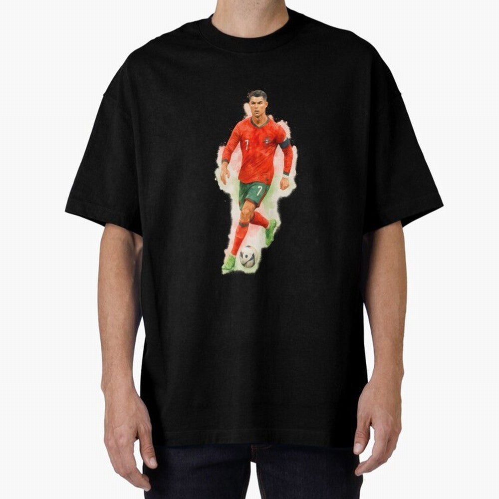 CR7 Cristiano Ronaldo a powerful moment artwork Oversized T-Shirt Bring Bold Fan Energy to FIFA World Cup 2026 for Fans of Neymar and Argentina, France and Brazil, Bringing Stadium Memories, Football Loyalty, International Chants and Championship