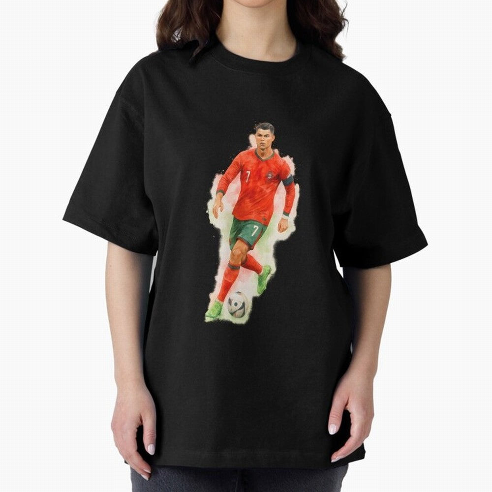 CR7 Cristiano Ronaldo a powerful moment artwork Oversized T-Shirt Bring Bold Fan Energy to FIFA World Cup 2026 for Fans of Neymar and Argentina, France and Brazil, Bringing Stadium Memories, Football Loyalty, International Chants and Championship