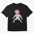Cristiano Ronaldo Cartoon Oversized T-Shirt Fuel Your Fan Pride for Match Day Hype around FIFA World Cup 2026, CR7 and Messi, Spain, Football History, Final Match Energy, Crowd Noise and Once in a Lifetime Moments; Made for Collectors Who Enjoy