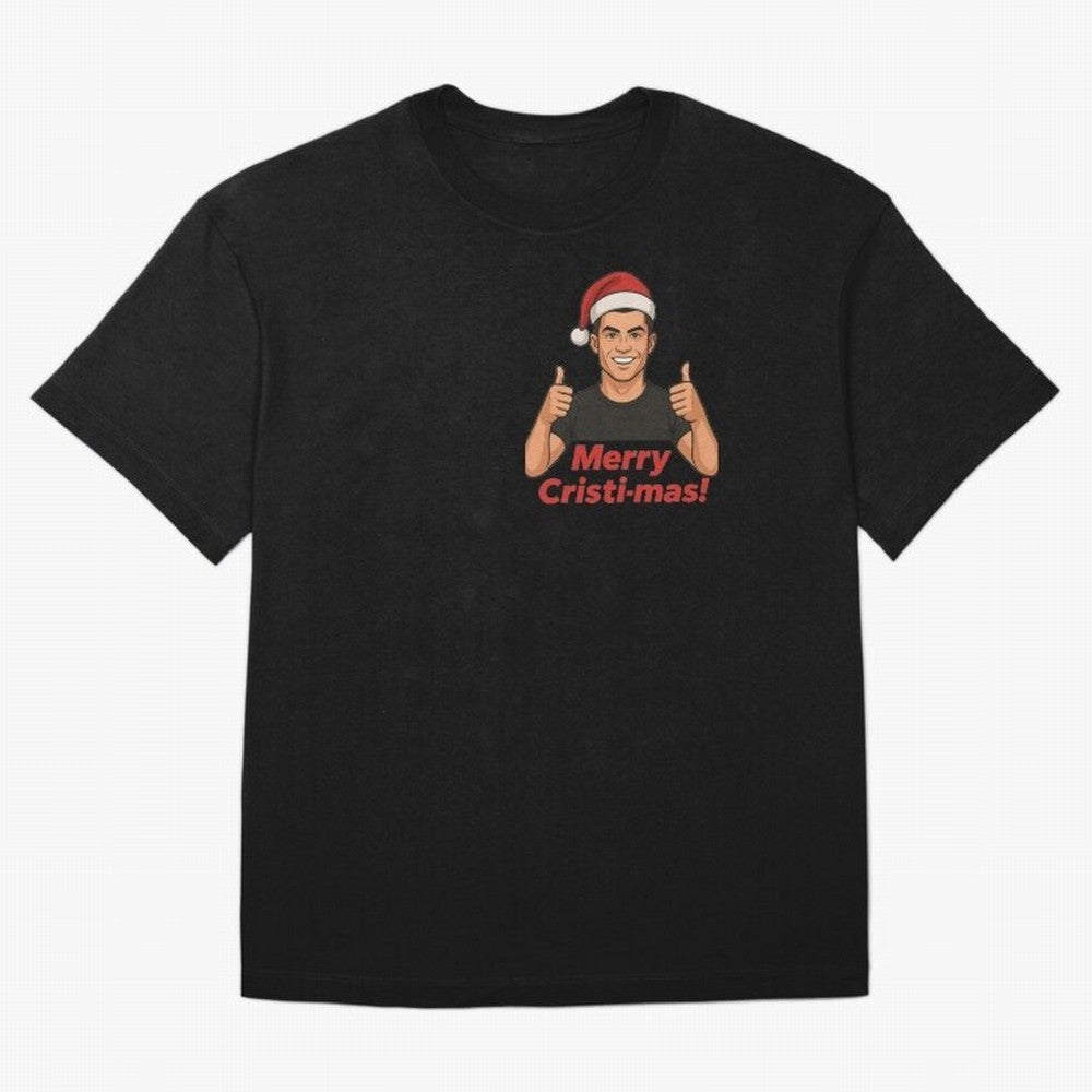 Merry Cristi-mas! CR7 Xmas holiday cheer Oversized T-Shirt Wear the Spirit of Match Day Hype around FIFA World Cup 2026 USA Canada Mexico, Messi, Neymar and Mbappe, France and Portugal, Goal Celebration Energy, Supporter Heritage, Football Icons