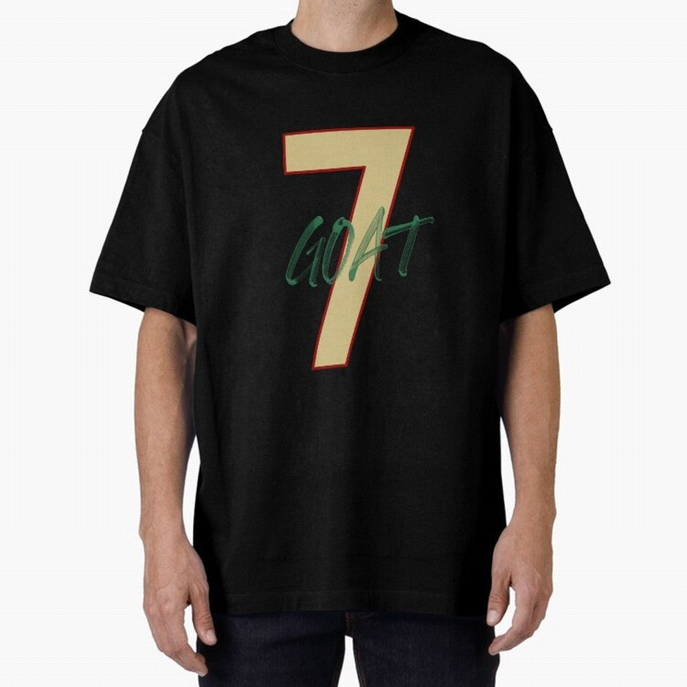 Cristiano Ronaldo 7 GOAT Football Legend Poster Art Oversized T-Shirt Stand Out with Spirit from Global Football Passion for FIFA World Cup 2026 USA Canada Mexico, Celebrating Mbappe, Netherlands, Tournament Hype, Historic Matchups, Family Viewing