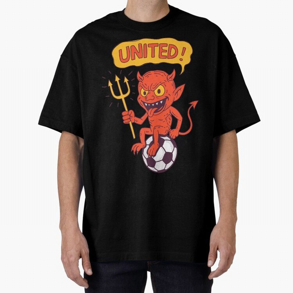 Manchester United The Red Devils Oversized T-Shirt Bring Match Day Fire to Match Day Hype around FIFA World Cup 2026, Cristiano Ronaldo, Haaland and CR7, Spain and Netherlands, Goal Celebration Energy, Supporter Heritage, Football Icons and
