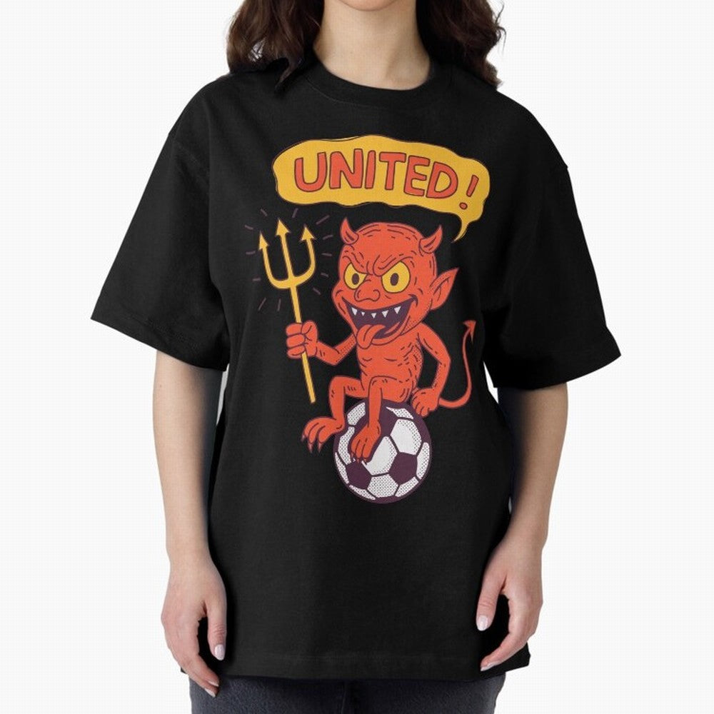 Manchester United The Red Devils Oversized T-Shirt Bring Match Day Fire to Match Day Hype around FIFA World Cup 2026, Cristiano Ronaldo, Haaland and CR7, Spain and Netherlands, Goal Celebration Energy, Supporter Heritage, Football Icons and