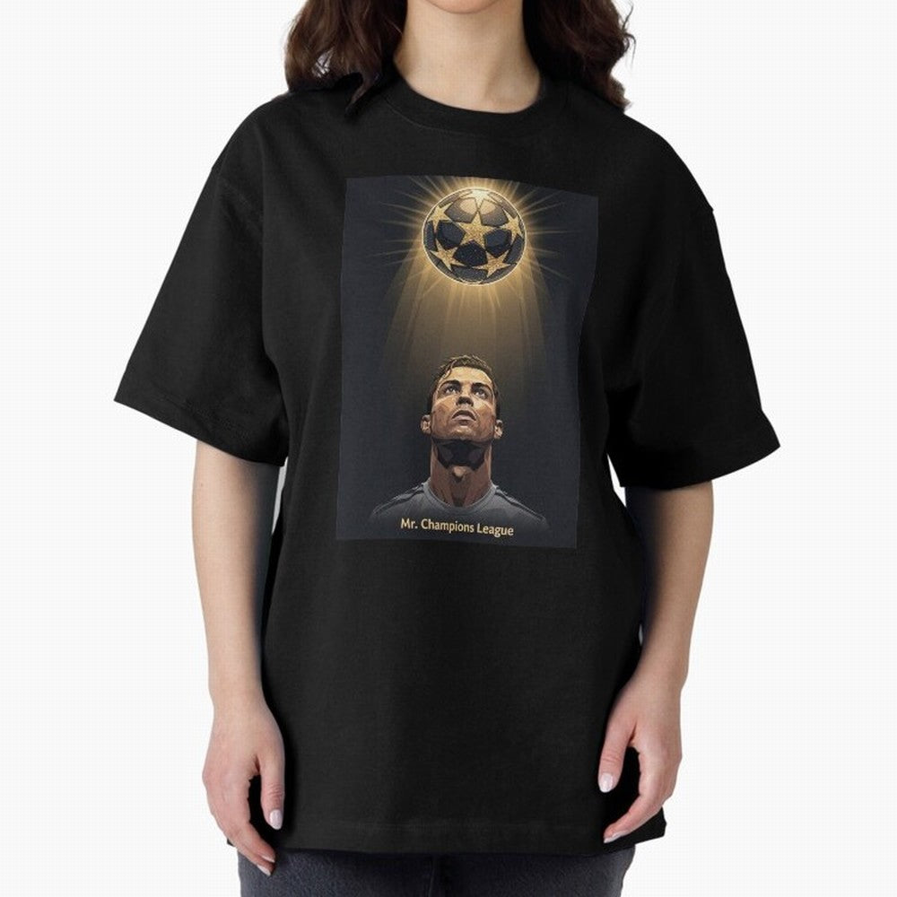 Ronaldo Madrid Oversized T-Shirt Celebrate Football Dreams Across FIFA World Cup 2026 USA Canada Mexico Spirit, Inspired by Spain, Neymar, Sports Nostalgia, International Competition, Famous Players and Unforgettable Victories; Perfect for People