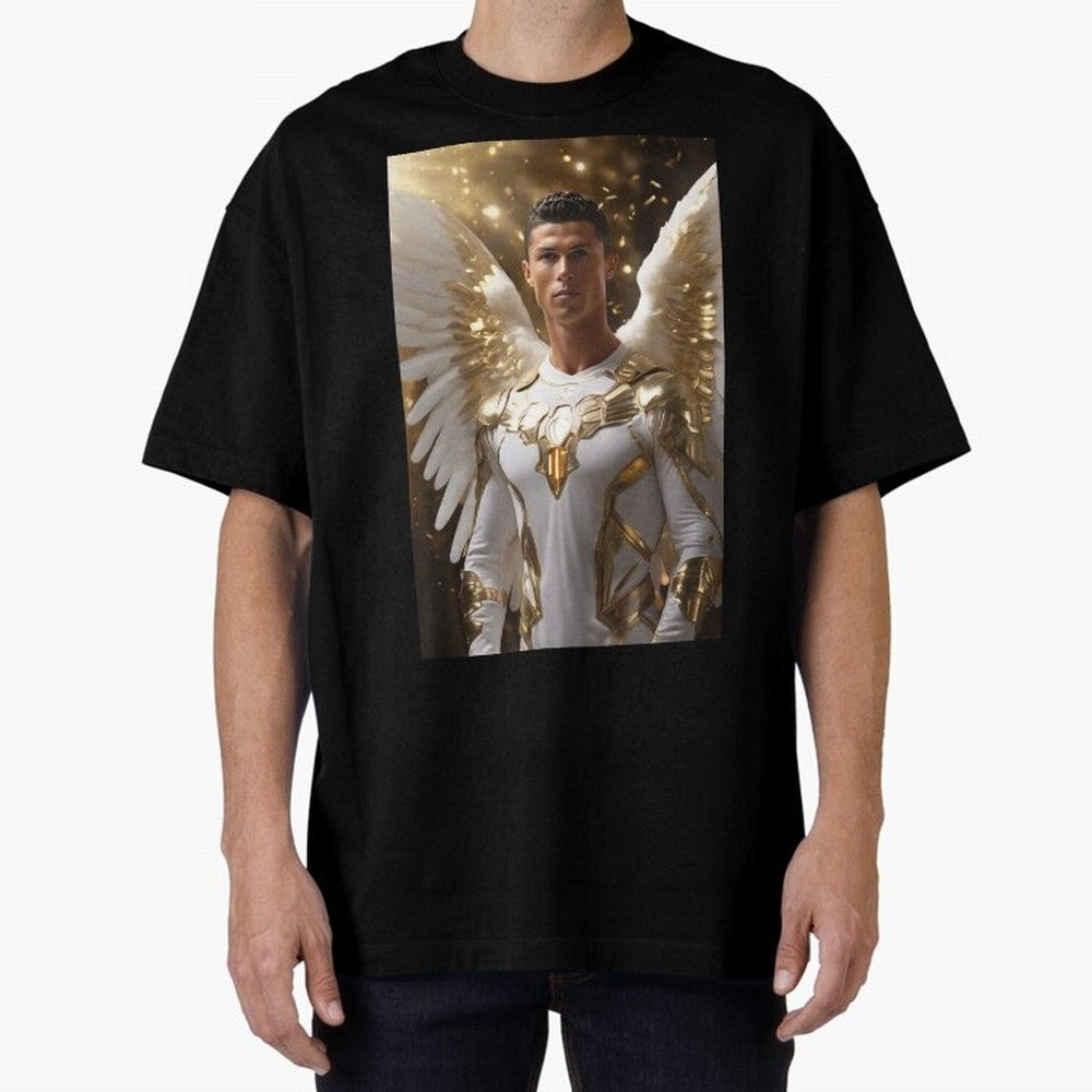 Cristiano Ronaldo angel 1 Oversized T-Shirt Bring Bold Fan Energy to Global Football Passion for FIFA World Cup 2026 Group Stage, Highlighting Haaland and Mbappe, Spain and Netherlands, Football Passion, Legendary Performances, Festival Vibes and