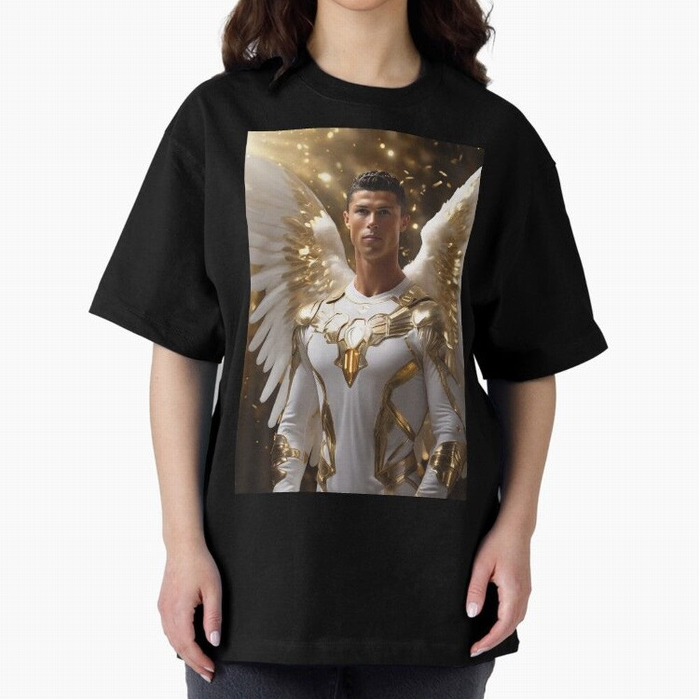 Cristiano Ronaldo angel 1 Oversized T-Shirt Bring Bold Fan Energy to Global Football Passion for FIFA World Cup 2026 Group Stage, Highlighting Haaland and Mbappe, Spain and Netherlands, Football Passion, Legendary Performances, Festival Vibes and