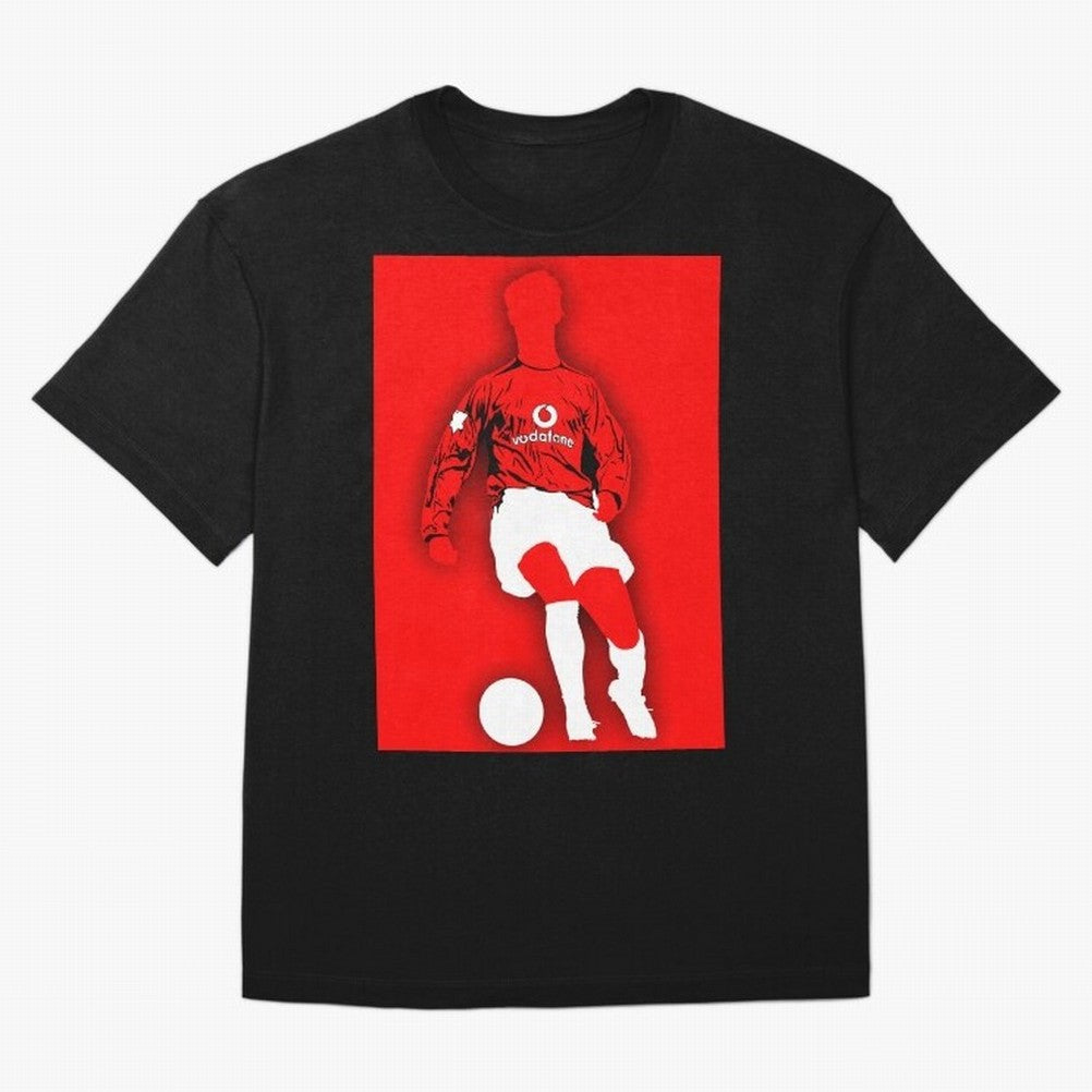 Cristiano Ronaldo Manchester United Silhouette ¨C Legendary Red Devil Artwork by GrizzlyGFX Oversized T-Shirt Turn Up for the FIFA World Cup 2026 Group Stage Journey through CR7 and Messi Highlights, Netherlands Pride, Championship Spirit, Famous
