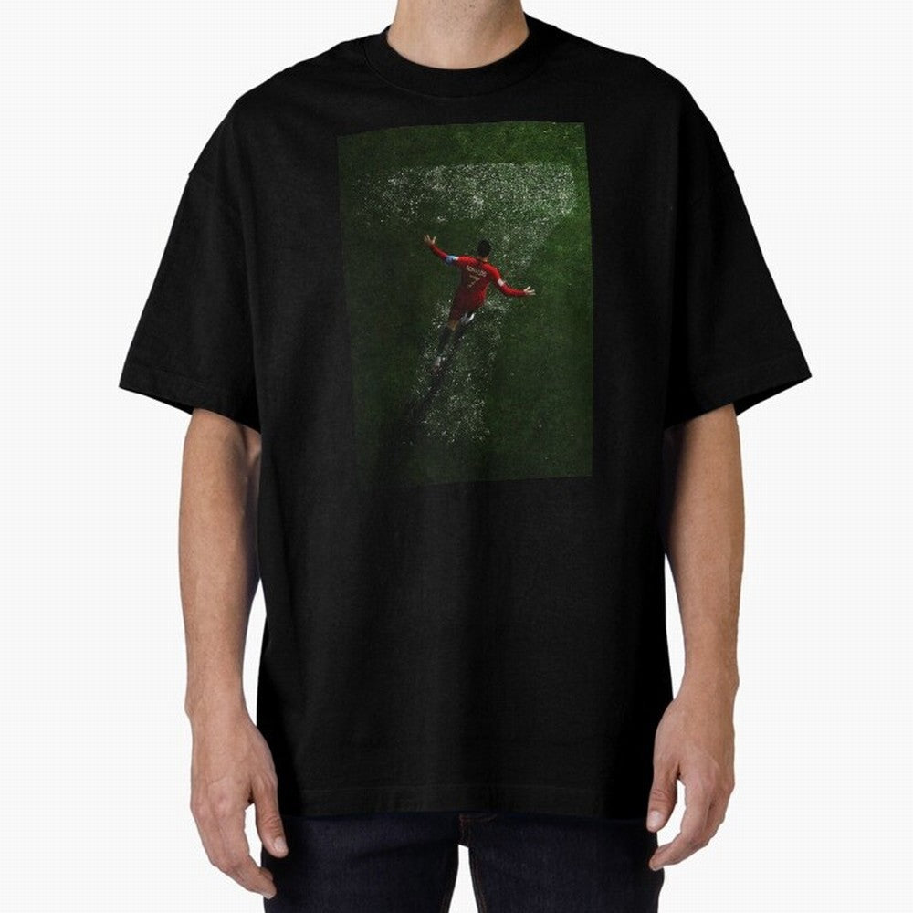 CR7 The G.O.A.T. Football Art - Cristiano Ronaldo Oversized T-Shirt Turn Every Weekend Toward Global Football Passion for FIFA World Cup 2026, with Messi and Cristiano Ronaldo, Argentina, Football History, Final Match Energy, Crowd Noise and Once