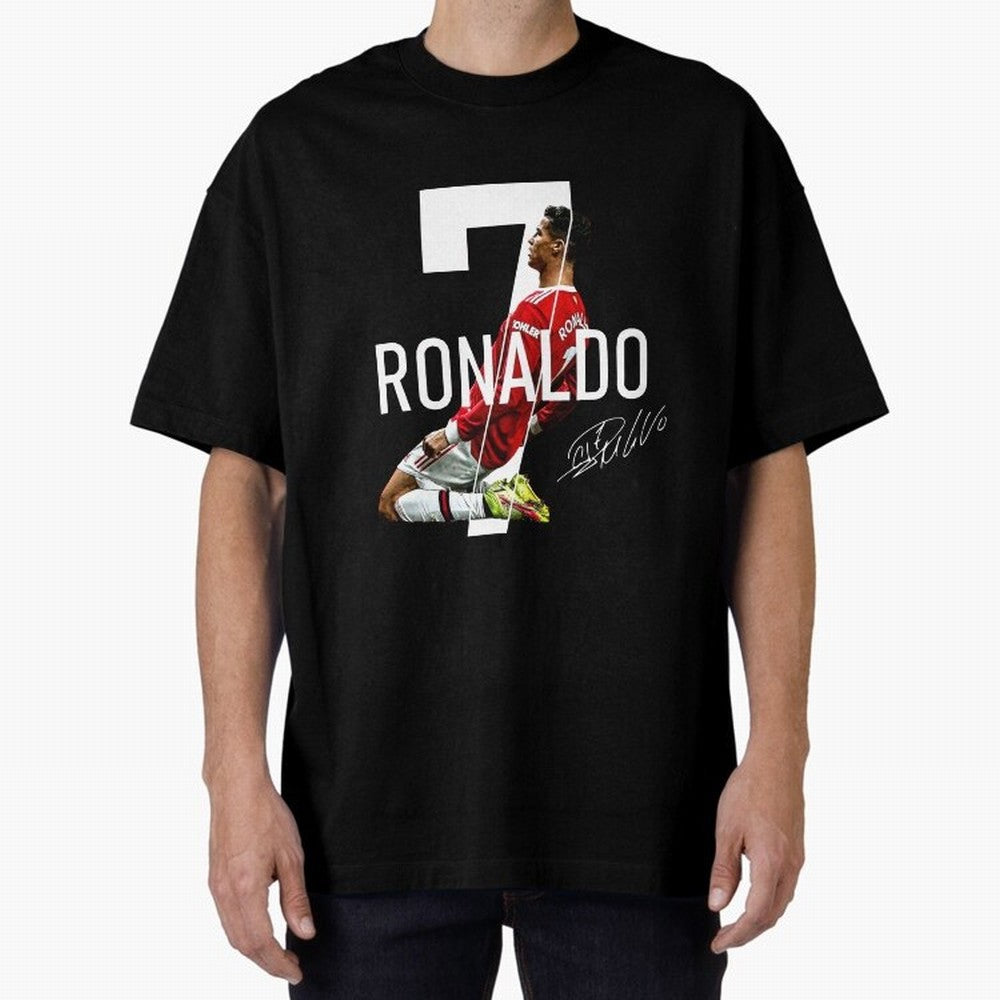 Cristiano Ronaldo - CR7 Oversized T-Shirt Support Your Favorite Stars during FIFA World Cup 2026 USA Canada Mexico for Fans of Mbappe and Brazil, Portugal and Argentina, Bringing Stadium Chants, National Pride, Trophy Dreams and Unforgettable