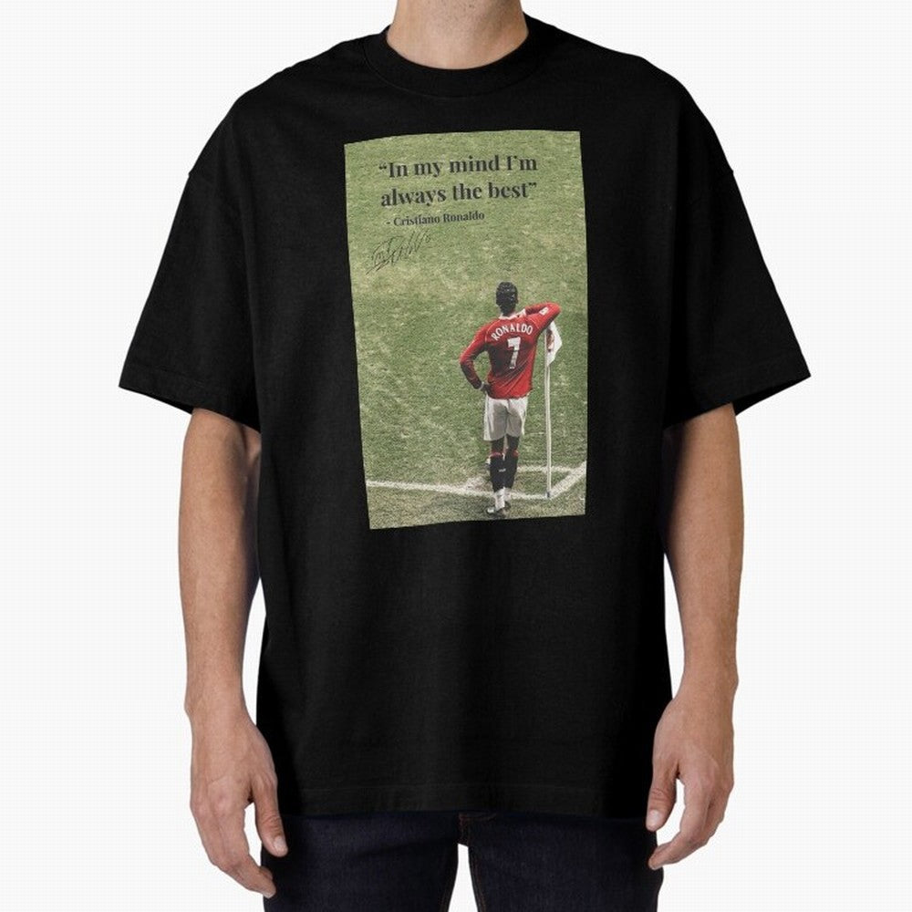 Cristiano Ronaldo Motivation Oversized T-Shirt Bring a Vintage Feel to Global Football Passion for FIFA World Cup 2026, Celebrating Messi, England and Germany, Goal Celebration Energy, Supporter Heritage, Football Icons and Worldwide Tournament