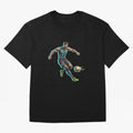 Cyberpunk Cristiano Ronaldo: Futuristic CR7 Kicking Glowing Soccer Ball Fan Art Oversized T-Shirt Bring Match Day Fire to Match Day Hype around FIFA World Cup 2026, Neymar, Argentina and Brazil, Classic Soccer Heritage, Championship Pressure, Fan