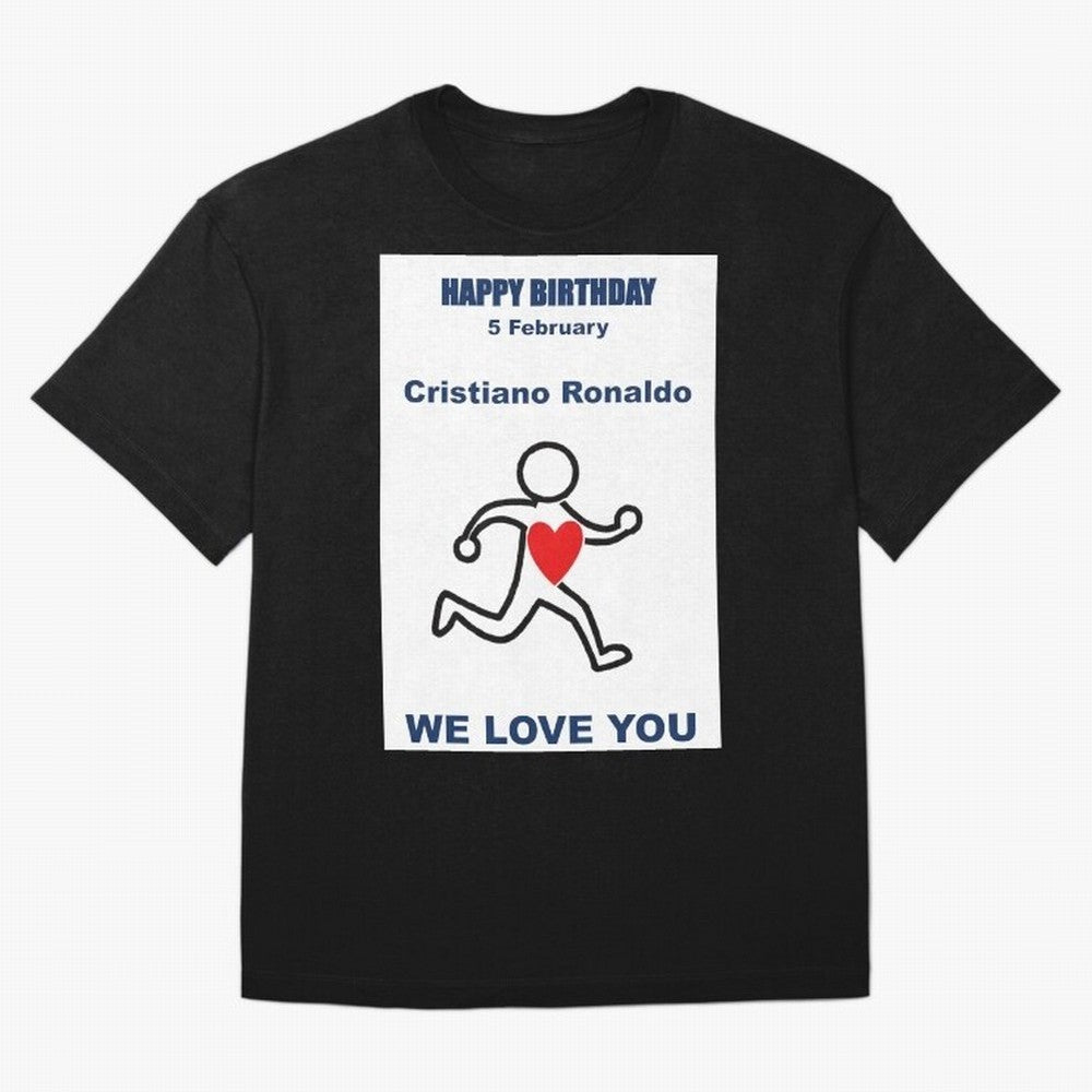 Tribute to Cristiano Ronaldo ¡ª 5 February Oversized T-Shirt Represent FIFA World Cup 2026 USA Canada Mexico for Fans of Mbappe and Brazil, Portugal and Argentina, Bringing Goal Celebration Energy, Supporter Heritage, Football Icons and Worldwide