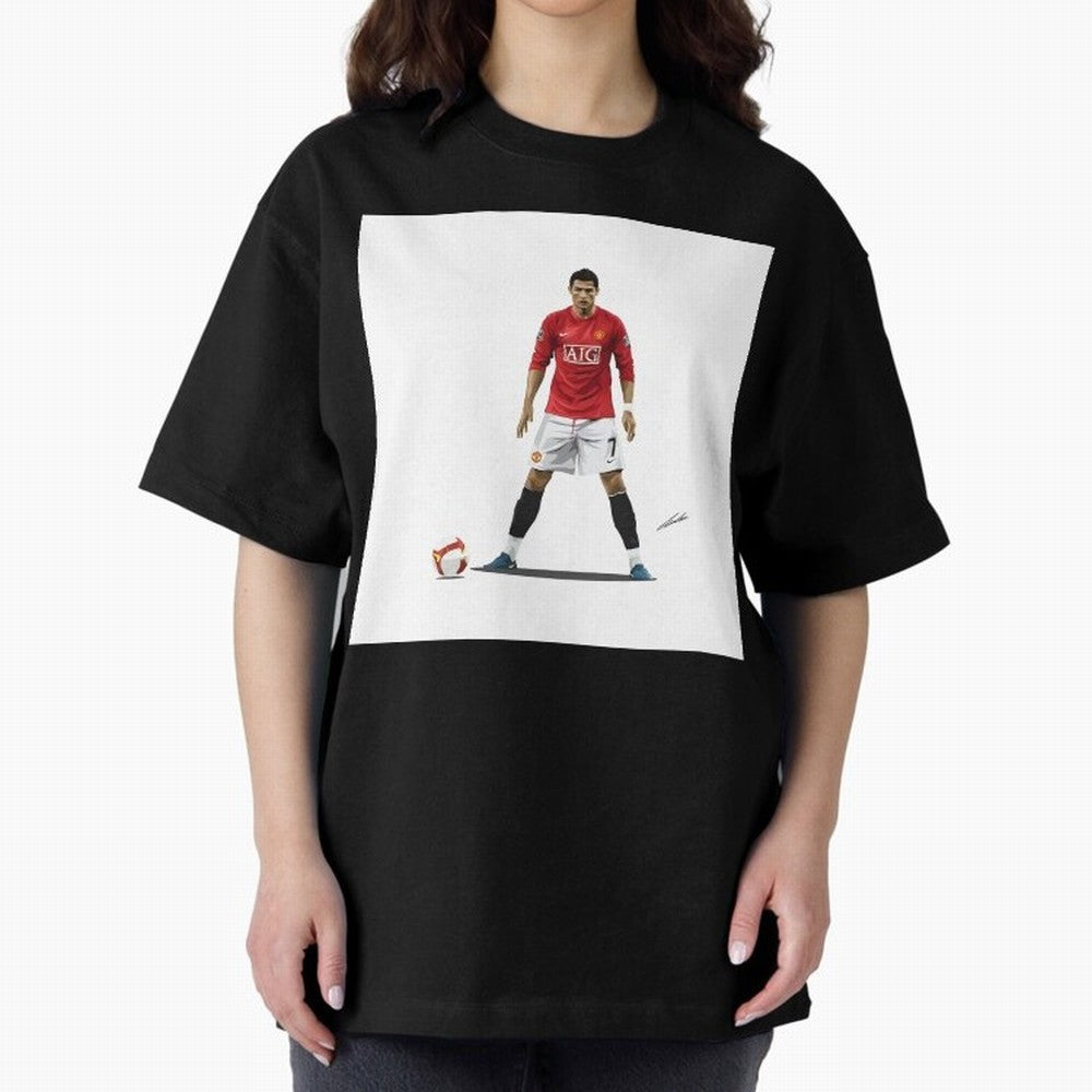 Cristiano Ronaldo CR7 Man Utd Oversized T-Shirt Treasure FIFA World Cup 2026 USA Canada Mexico Celebrating CR7 and Messi, France Energy, Stadium Chants, National Pride, Trophy Dreams and Unforgettable Football Memories; Perfect for People Who Love
