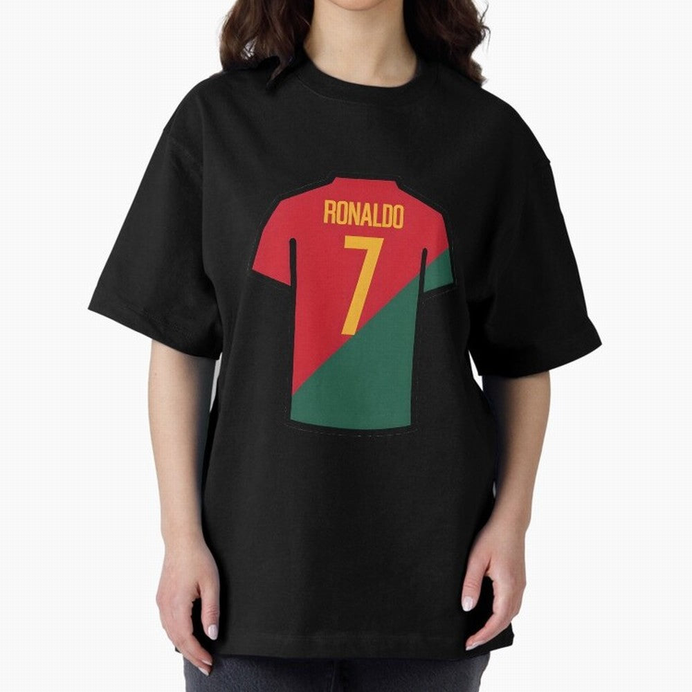 Ronaldo Portugal Jersey Oversized T-Shirt Follow FIFA World Cup 2026 with Messi, Brazil Energy, Champion Mindset, Group Stage Buzz, Knockout Tension and Passionate Fan Culture; Built for Supporters Chasing Trophy Dreams, Final Match Excitement and