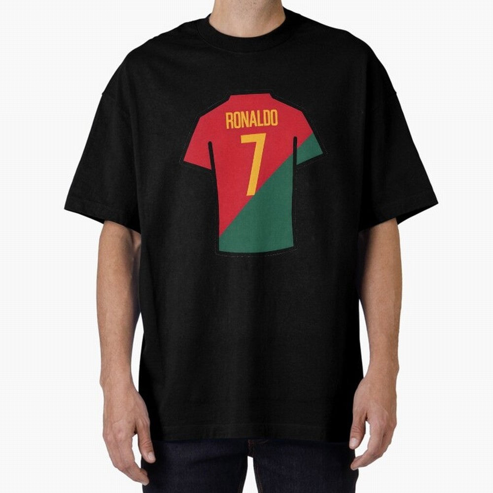 Ronaldo Portugal Jersey Oversized T-Shirt Follow FIFA World Cup 2026 with Messi, Brazil Energy, Champion Mindset, Group Stage Buzz, Knockout Tension and Passionate Fan Culture; Built for Supporters Chasing Trophy Dreams, Final Match Excitement and