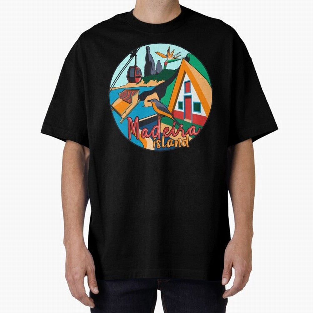 Madeira Island Oversized T-Shirt Stand Proud for Match Day Hype around FIFA World Cup 2026 USA Canada Mexico, Cristiano Ronaldo, France and Portugal, Classic Soccer Heritage, Championship Pressure, Fan Loyalty and International Pride; Perfect for