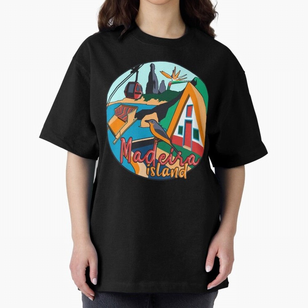 Madeira Island Oversized T-Shirt Stand Proud for Match Day Hype around FIFA World Cup 2026 USA Canada Mexico, Cristiano Ronaldo, France and Portugal, Classic Soccer Heritage, Championship Pressure, Fan Loyalty and International Pride; Perfect for