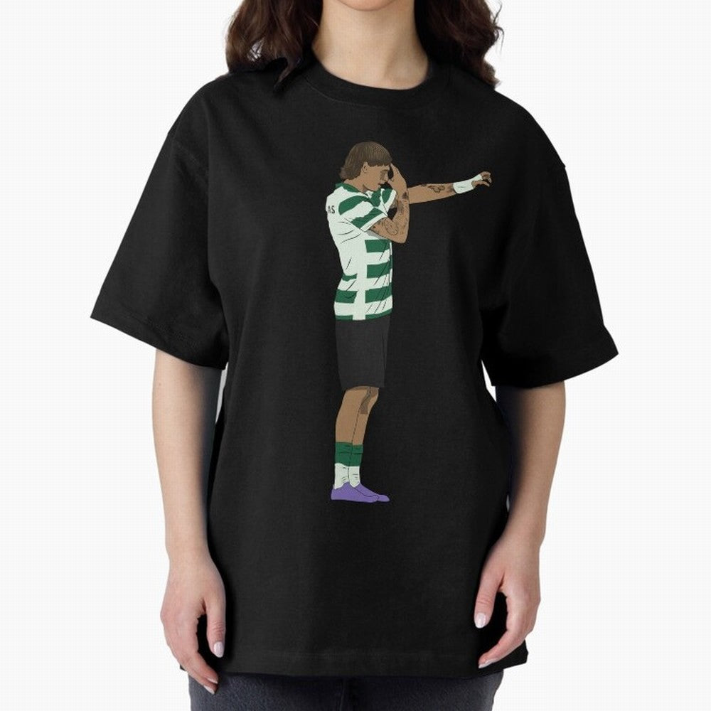 Ricardo Mangas Sporting Goal Celebration Minimalist Oversized T-Shirt Make Every Kick Count in FIFA World Cup 2026 with Cristiano Ronaldo, England and Germany Energy, Global Supporter Spirit, Legendary Goals, National Colors and Tournament