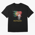 Cristiano Ronaldo - Portugal Flag Tribute (SIUUU!) Oversized T-Shirt Represent the Passion of FIFA World Cup 2026 Inspired by Neymar, Argentina Energy, Game Day Rituals, Football Legends, Country Pride and the Road to the Final; Perfect for Fans,