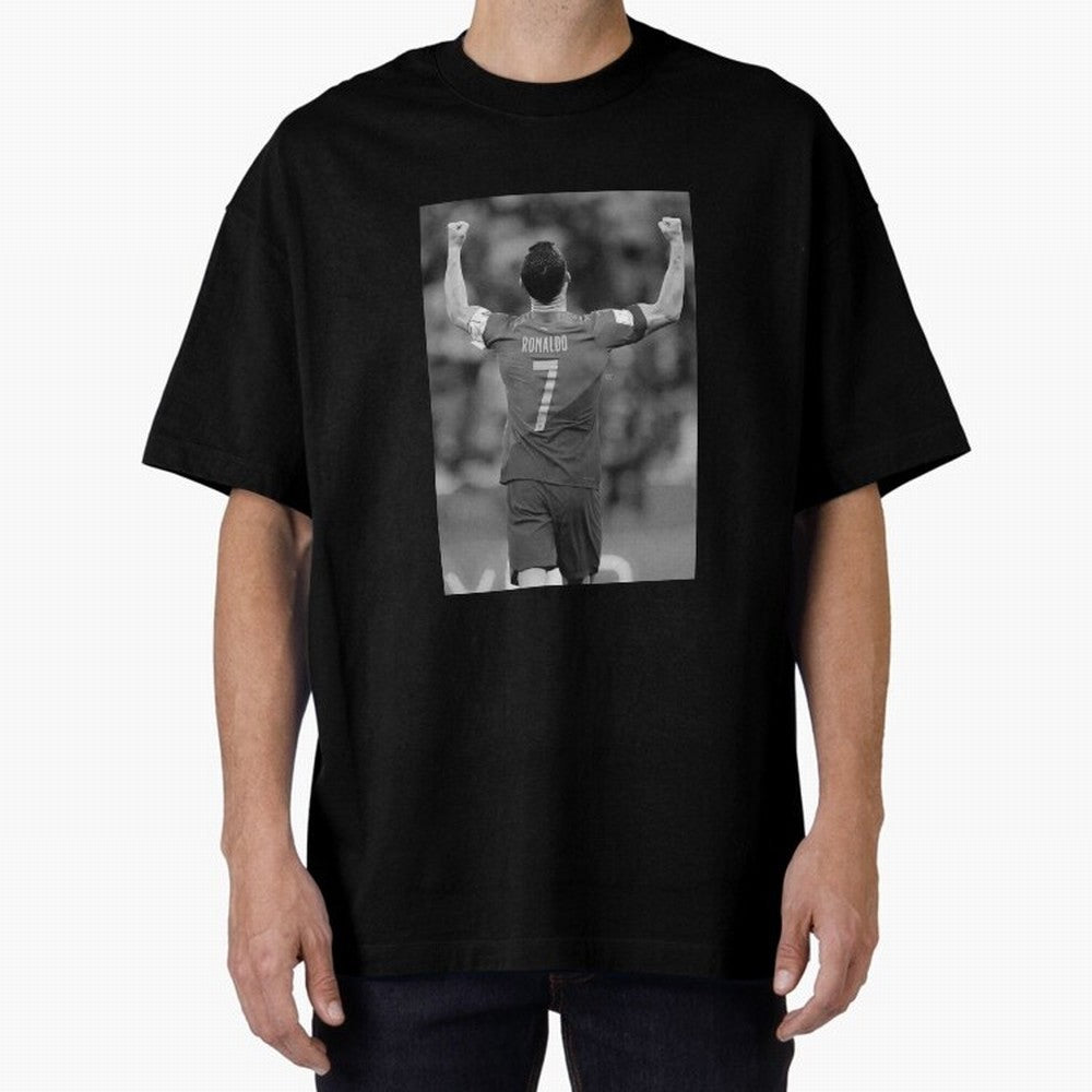 Cristiano Ronaldo Oversized T-Shirt Fuel the Hype around Global Football Passion for FIFA World Cup 2026 USA Canada Mexico, Filled with Haaland and Mbappe, Brazil, Portugal and Argentina, Sports Nostalgia, International Competition, Famous Players